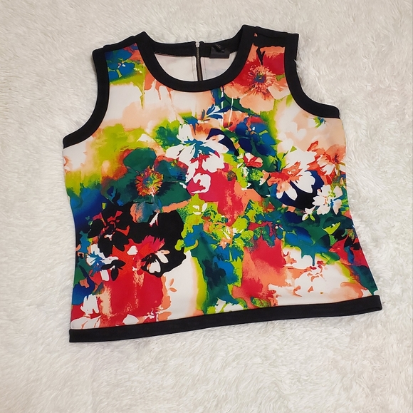 Worthington Tops - Worthington Graphic Floral Tank L